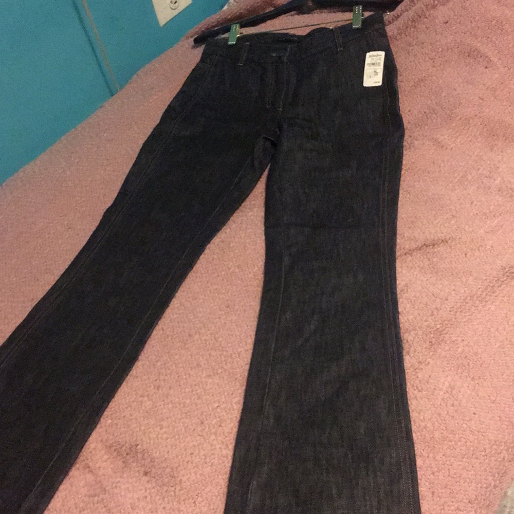 BNWT Dark Bootcut Jeans with Zippered Back Pockets